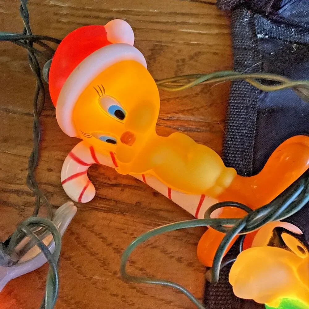 Vintage Minami Looney Tunes Holiday 10 Lights Set, Taz, Bugs, Tweety, Sylvester
